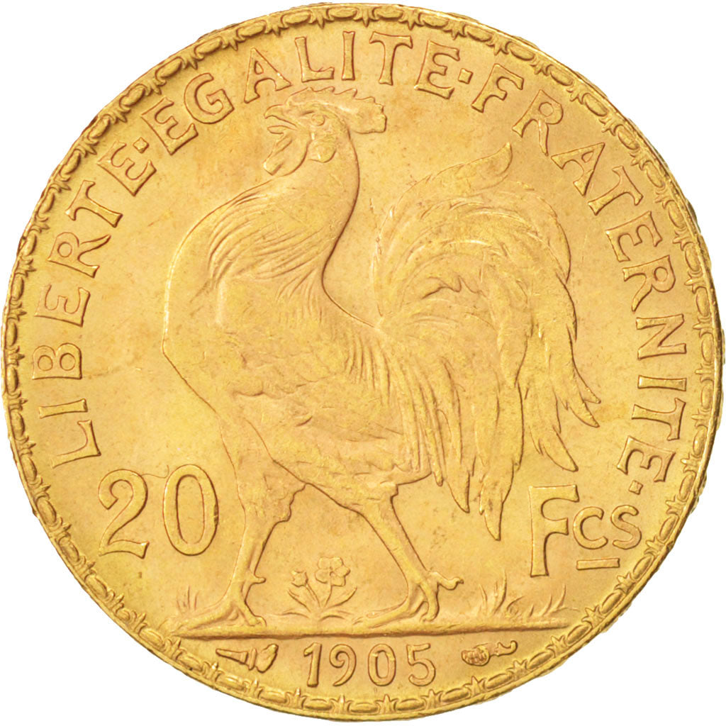 France, Marianne, 20 Francs, 1905, AU(55-58), Gold, KM:847, Gadoury:1064