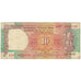 Banconote, India, 10 Rupees, Undated (1992), KM:88e, B+