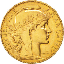 France, Marianne, 20 Francs, 1909, AU(55-58), Gold, KM:857, Gadoury:1064a