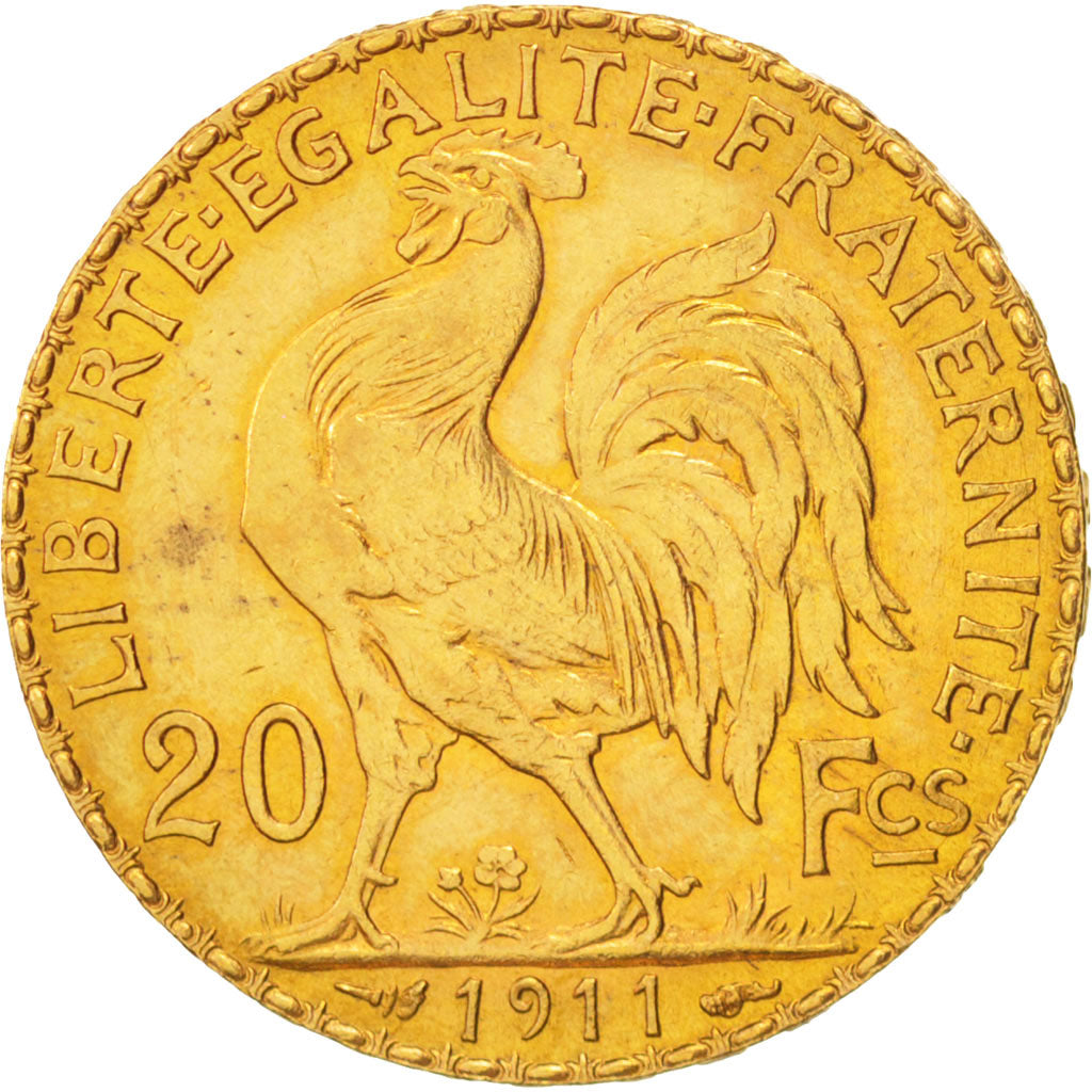 Munten, Frankrijk, Marianne, 20 Francs, 1911, PR+, Goud, KM:857, Gadoury:1064a