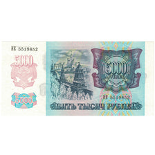 Nota, Rússia, 5000 Rubles, 1992, KM:252a, UNC(65-70)