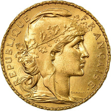 Coin, France, Marianne, 20 Francs, 1913, MS(60-62), Gold, KM:857, Gadoury:1064a