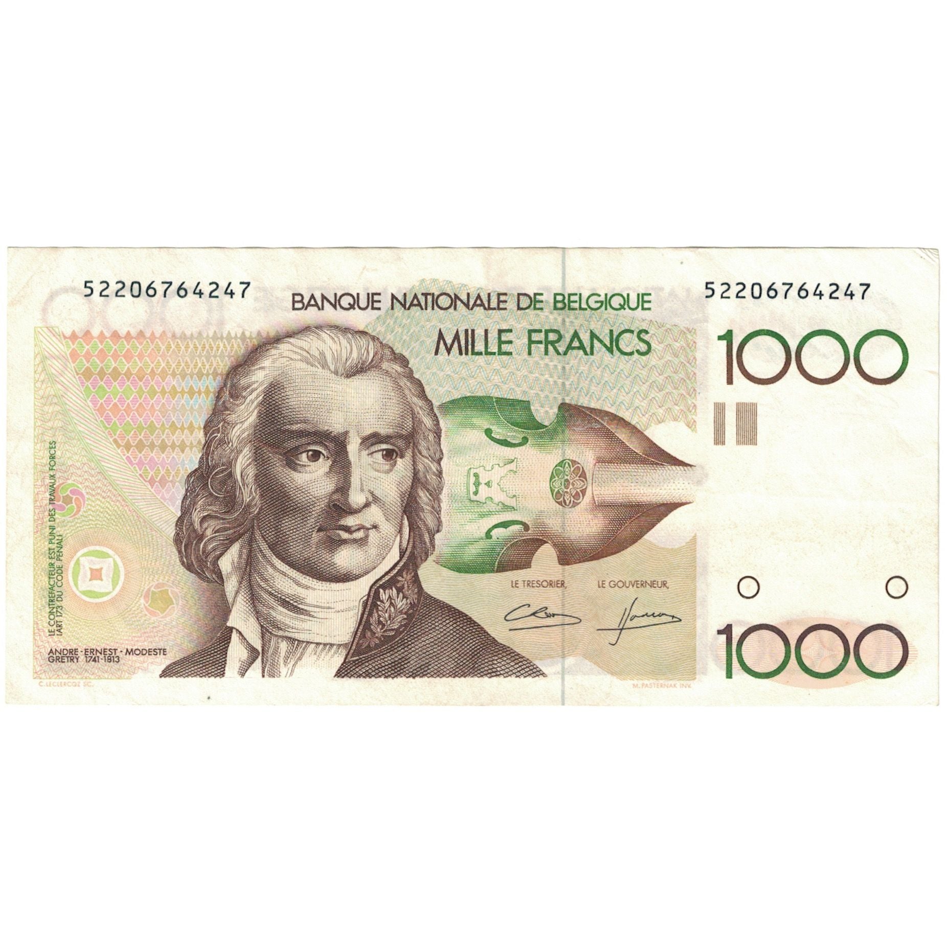 Banknote, Belgium, 1000 Francs, 1980, KM:144a, EF(40-45)