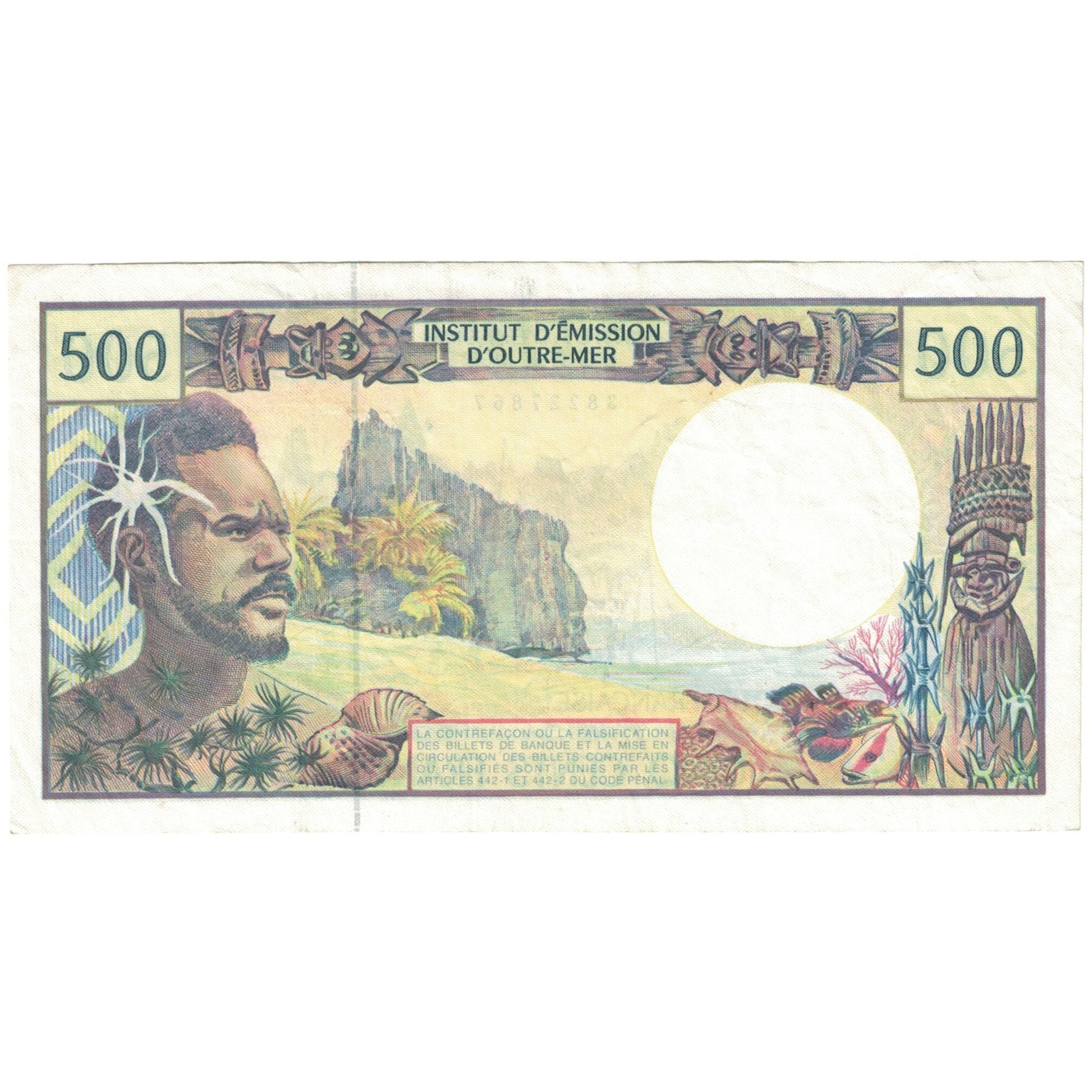 Banknote, French Pacific Territories, 500 Francs, Undated (1992), KM:1a