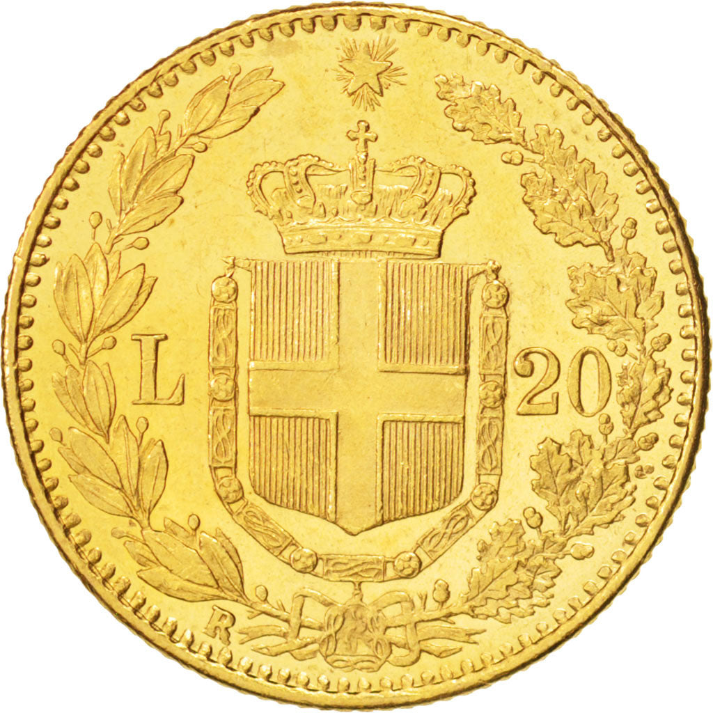 Italie, Umberto I, 20 Lire, 1882, Rome, SUP+, Or, KM:21