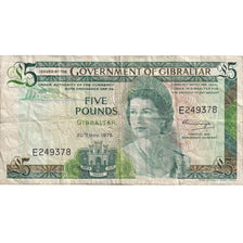Banknote, Gibraltar, 5 Pounds, 1975, 1975-11-20, KM:21a, VF(20-25)