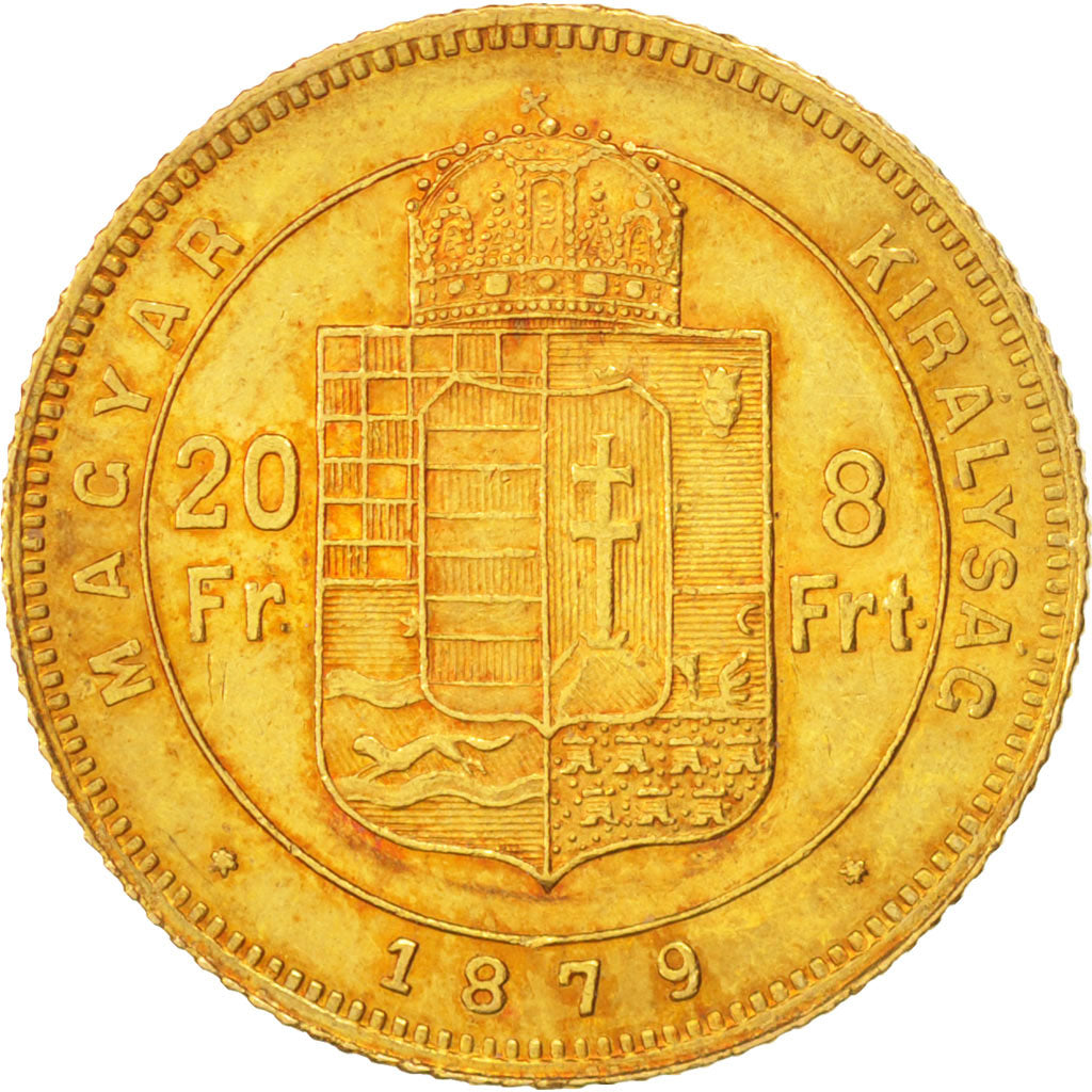 Monnaie, Hongrie, Franz Joseph I, 8 Forint 20 Francs, 1879, Kremnitz, SUP, Or