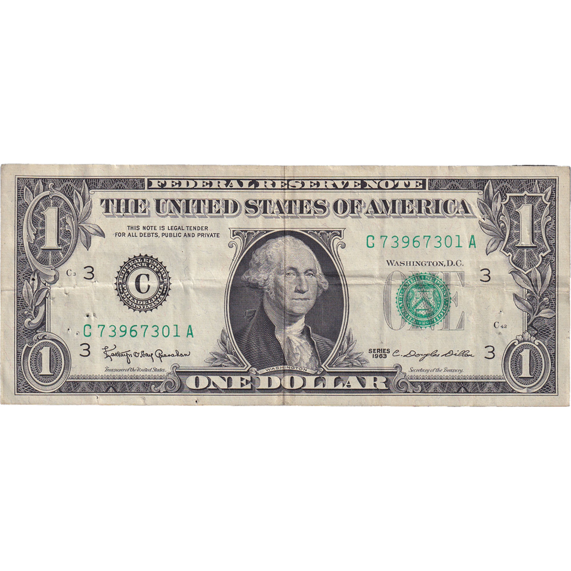 Banknote, United States, One Dollar, 1963, KM:1468, EF(40-45)