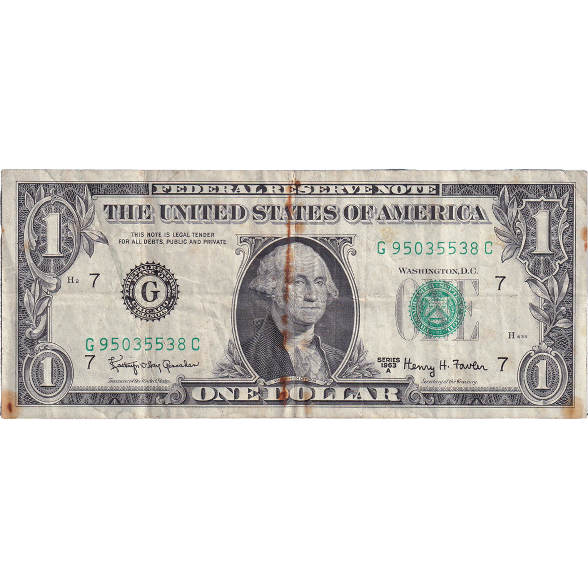 Billet, États-Unis, One Dollar, 1963, KM:1478, B