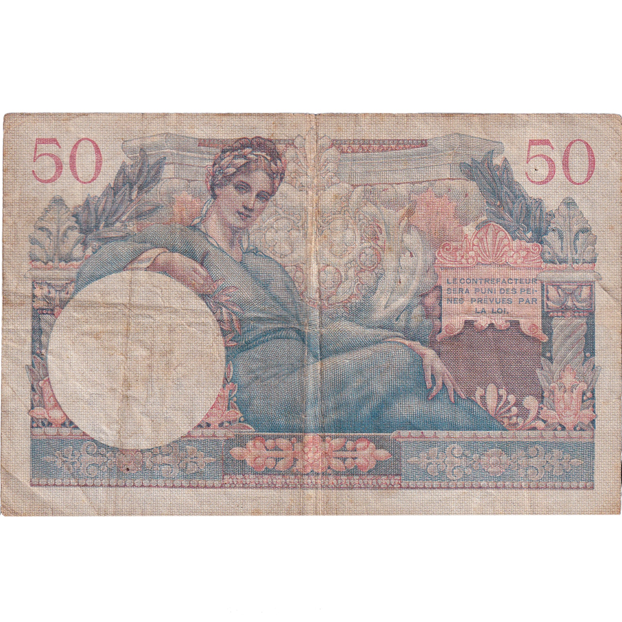 Francia, 50 Francs, 1947, Q.1, MB+, Fayette:VF 31.1, KM:M8