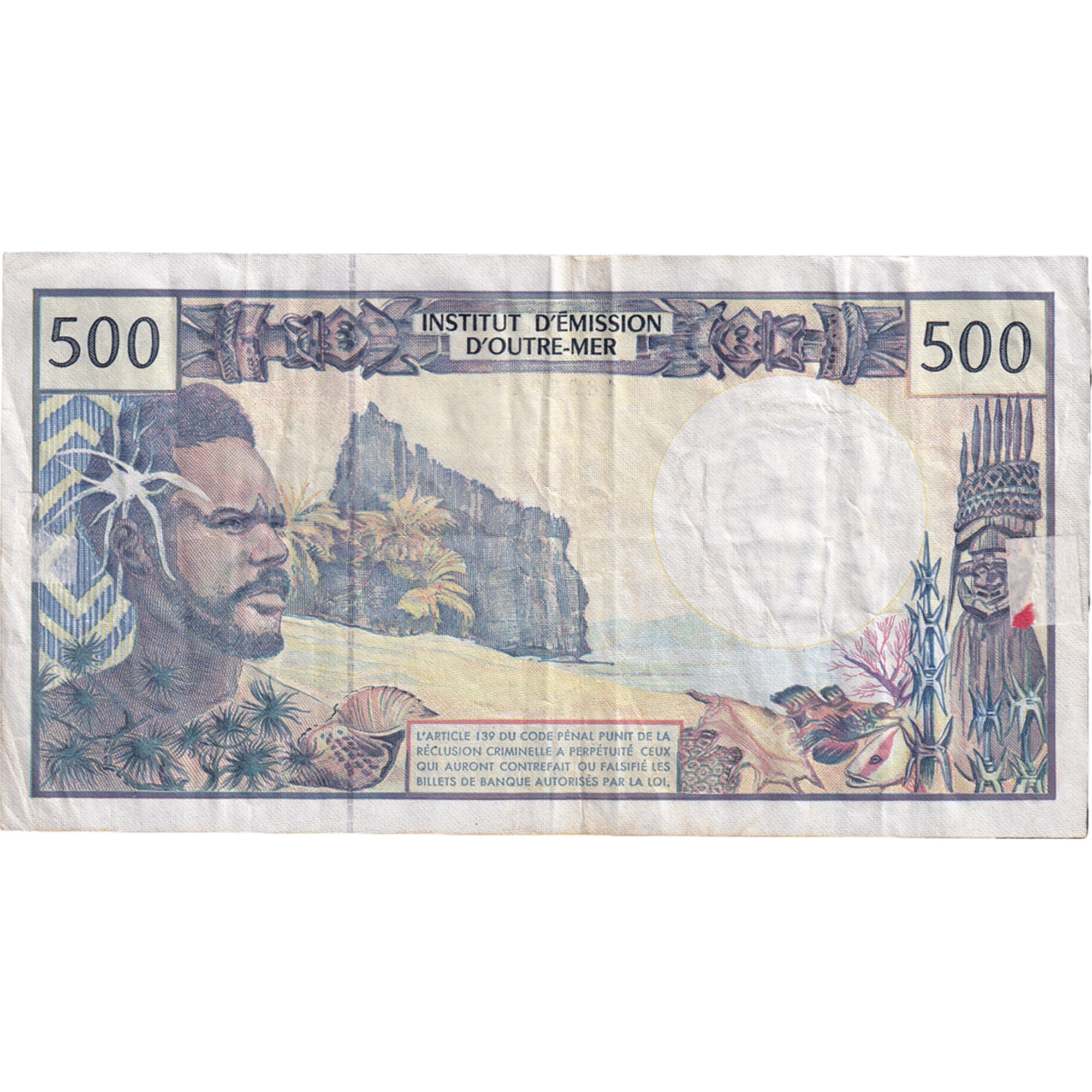 Banknote, New Caledonia, 500 Francs, Undated (1969-92), KM:60a, VF(20-25)