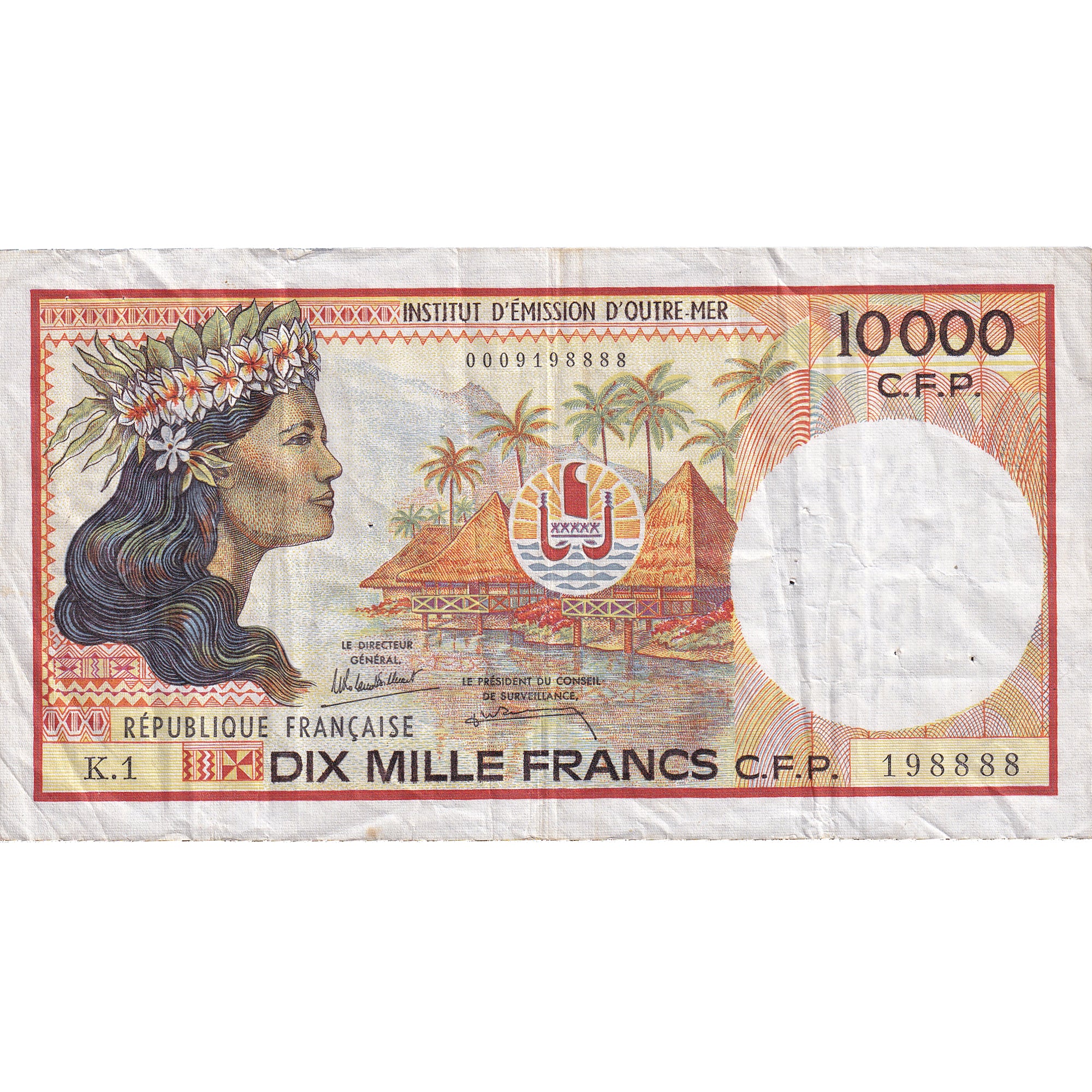 Banknote, French Pacific Territories, 10,000 Francs, Undated (1985), KM:4a