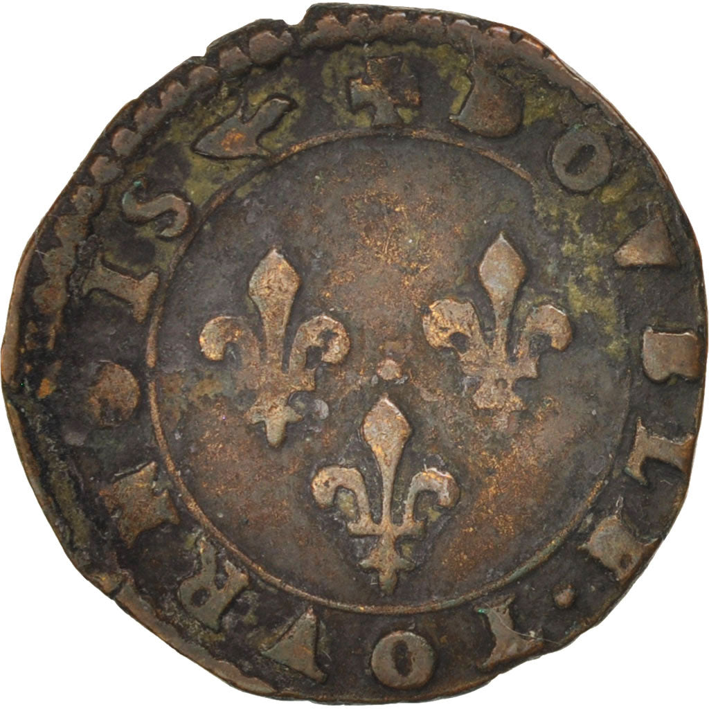 Frankreich, Henri III, Double Tournois, Paris, S+, Copper, CGKL:88