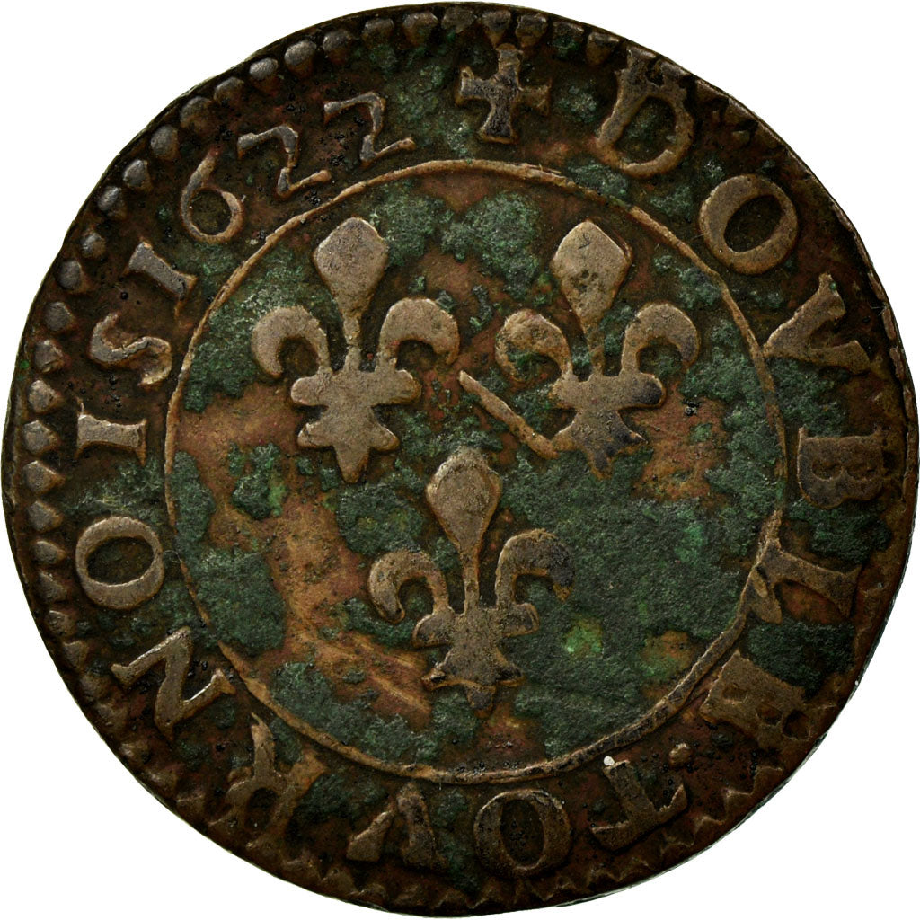 Coin, FRENCH STATES, DOMBES, Marie de Montpensier, Double Tournois, 1622