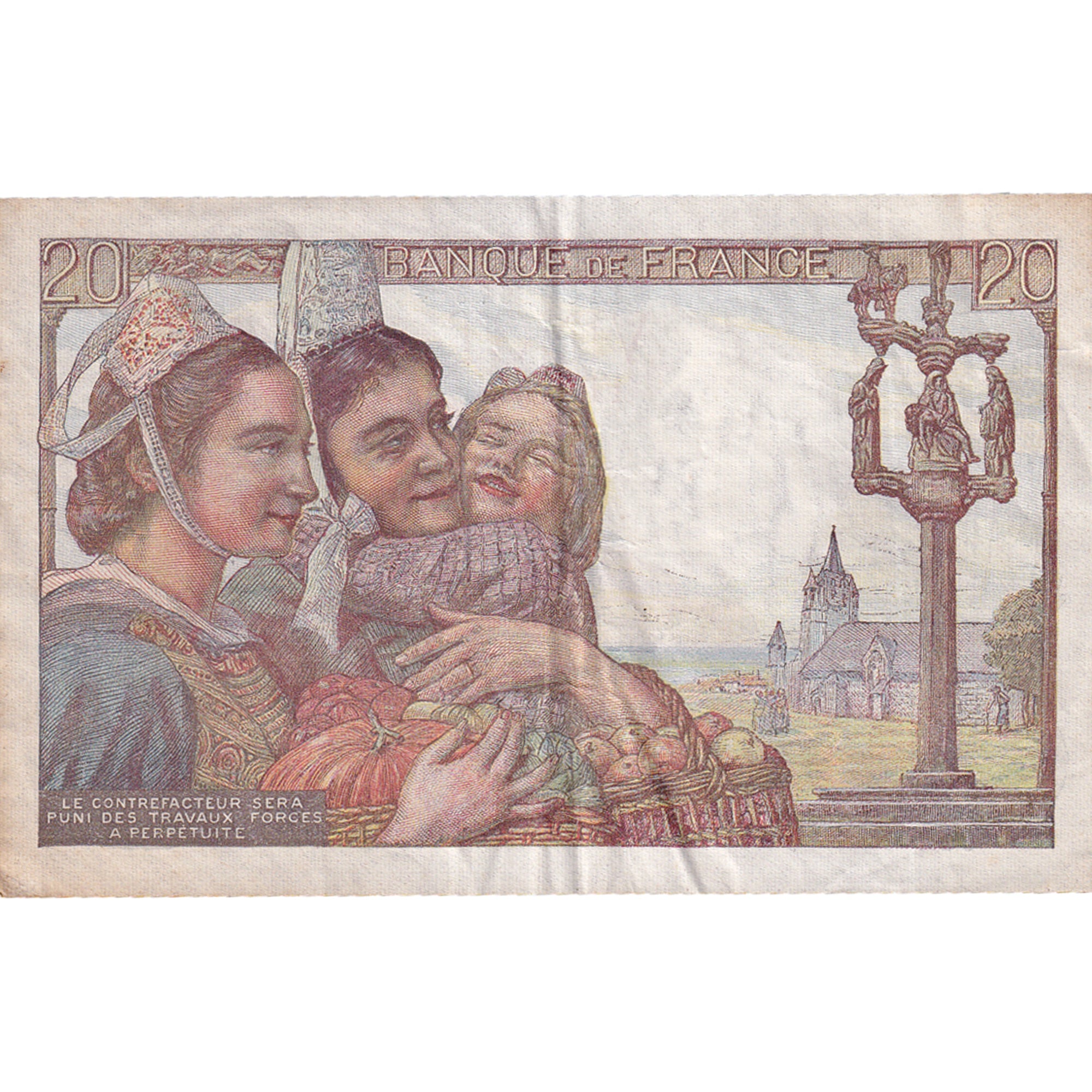 France, 20 Francs, Pêcheur, 1950, L.245, VF(20-25), Fayette:13.17, KM:100d