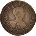 France, Henriette de Lorraine, Double Tournois, 1633, TB, Cuivre, CGKL:698