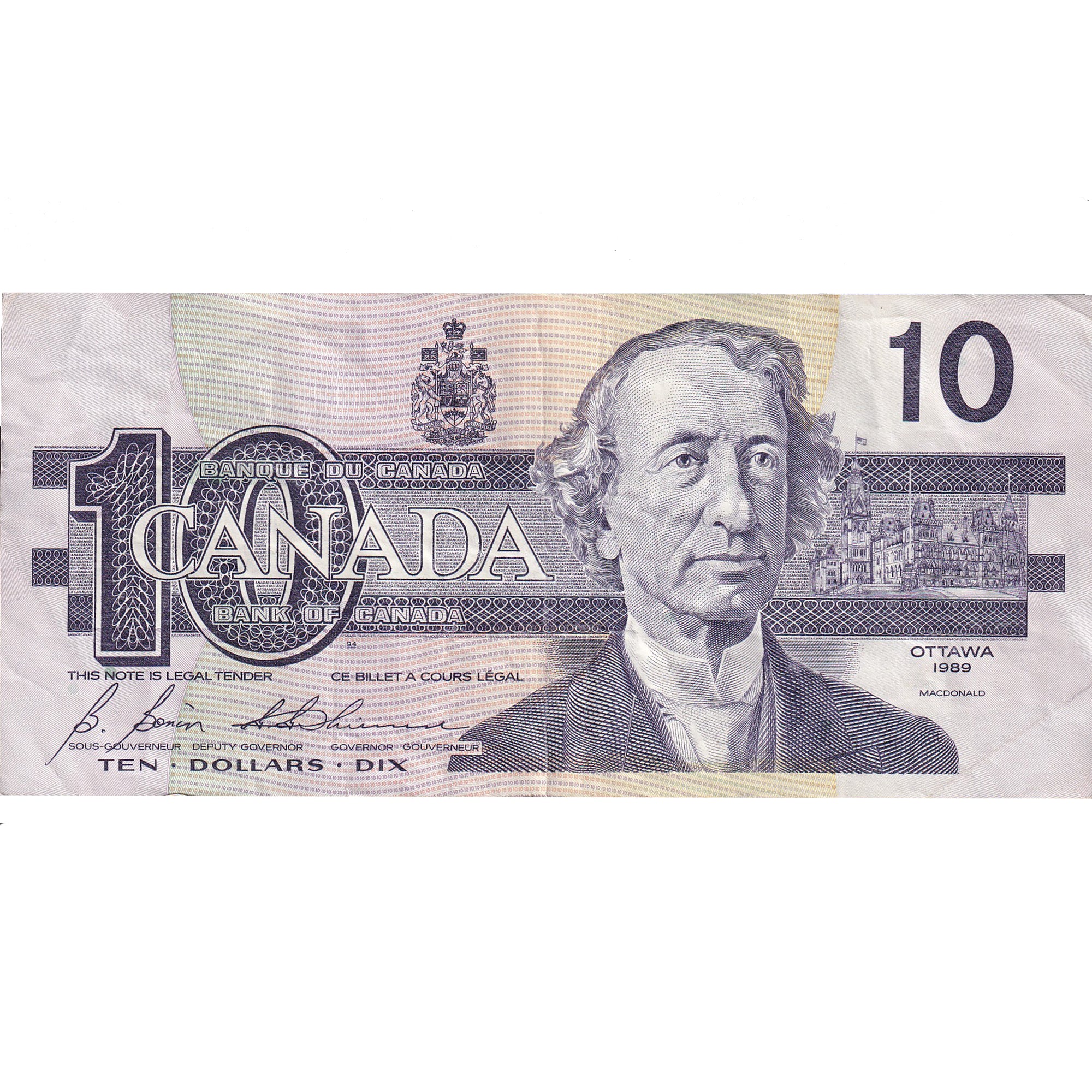 Banconote, Canada, 10 Dollars, 1989, KM:96a, MB