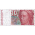 Billet, Suisse, 10 Franken, 1986, KM:53f, TB