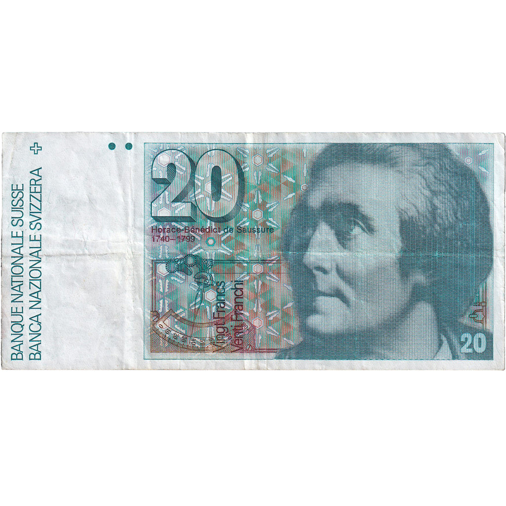 Banknote, Switzerland, 20 Franken, KM:55e, VF(20-25)