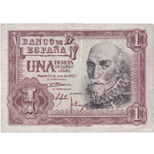 Nota, Espanha, 1 Peseta, 1953, 1953-07-22, KM:144a, EF(40-45)
