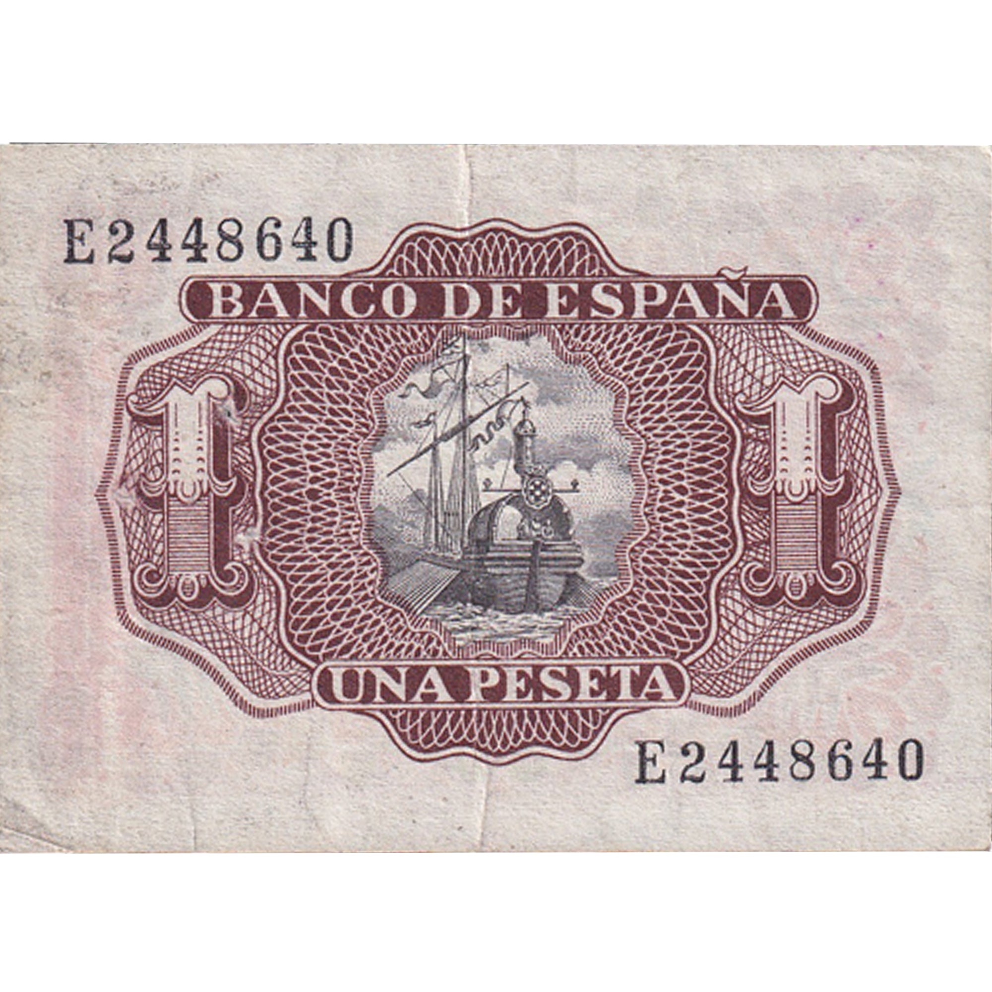 Nota, Espanha, 1 Peseta, 1953, 1953-07-22, KM:144a, EF(40-45)