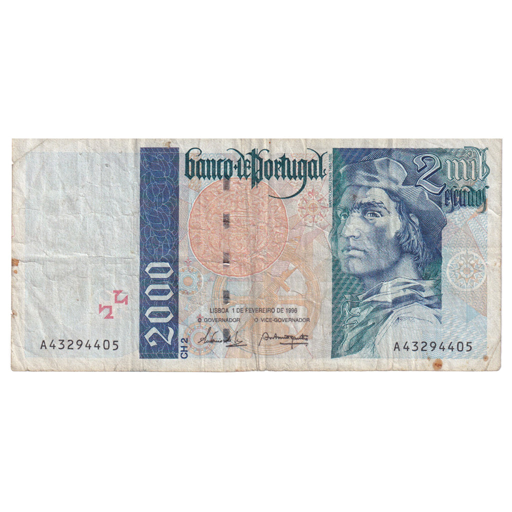 Billet, Portugal, 2000 Escudos, 1996-02-01, KM:189b, TB
