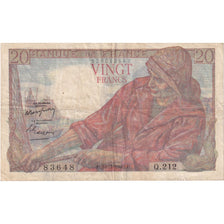 Francia, 20 Francs, 1949, Q.212, BB, Fayette:13.14, KM:100c