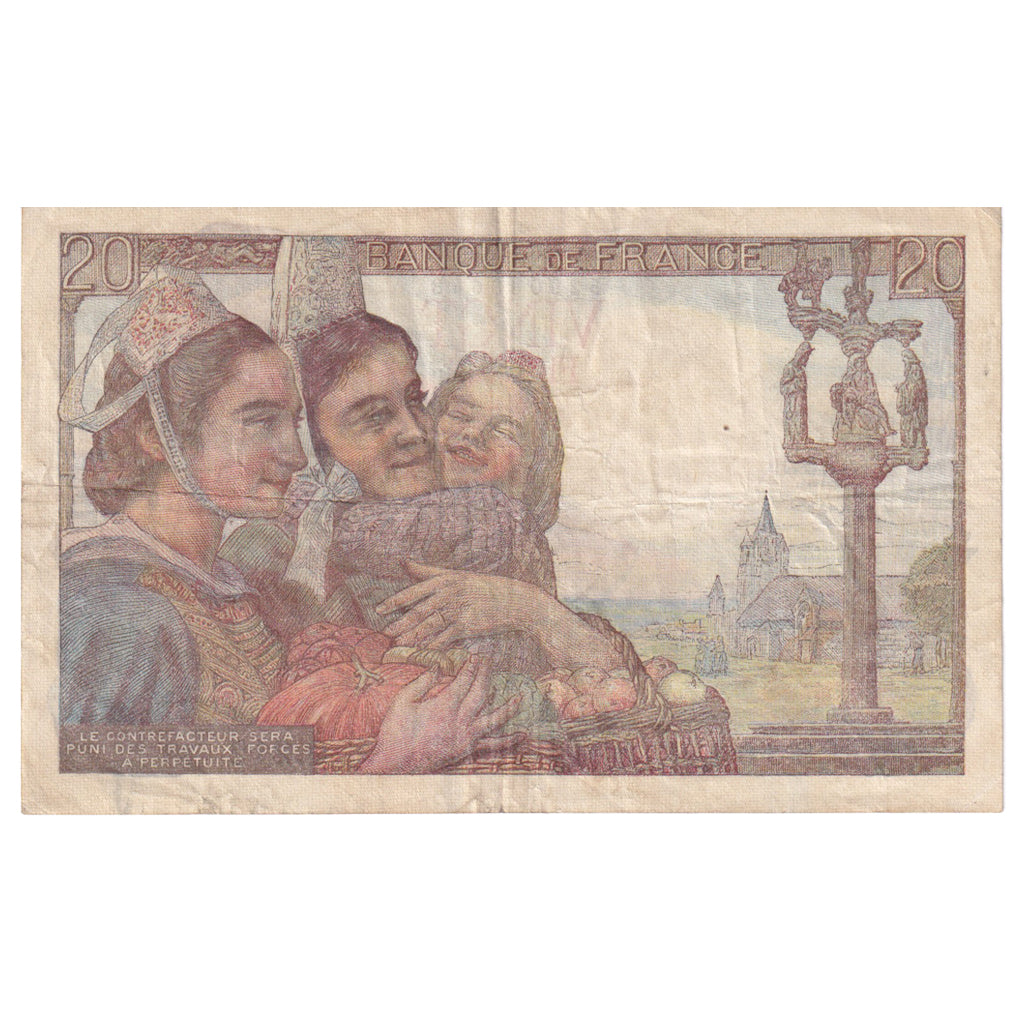 Francia, 20 Francs, 1949, Q.212, BB, Fayette:13.14, KM:100c