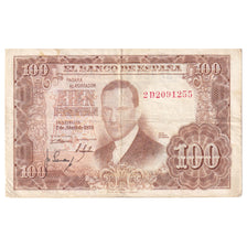Banknote, Spain, 100 Pesetas, 1953-04-07, KM:145a, VF(20-25)