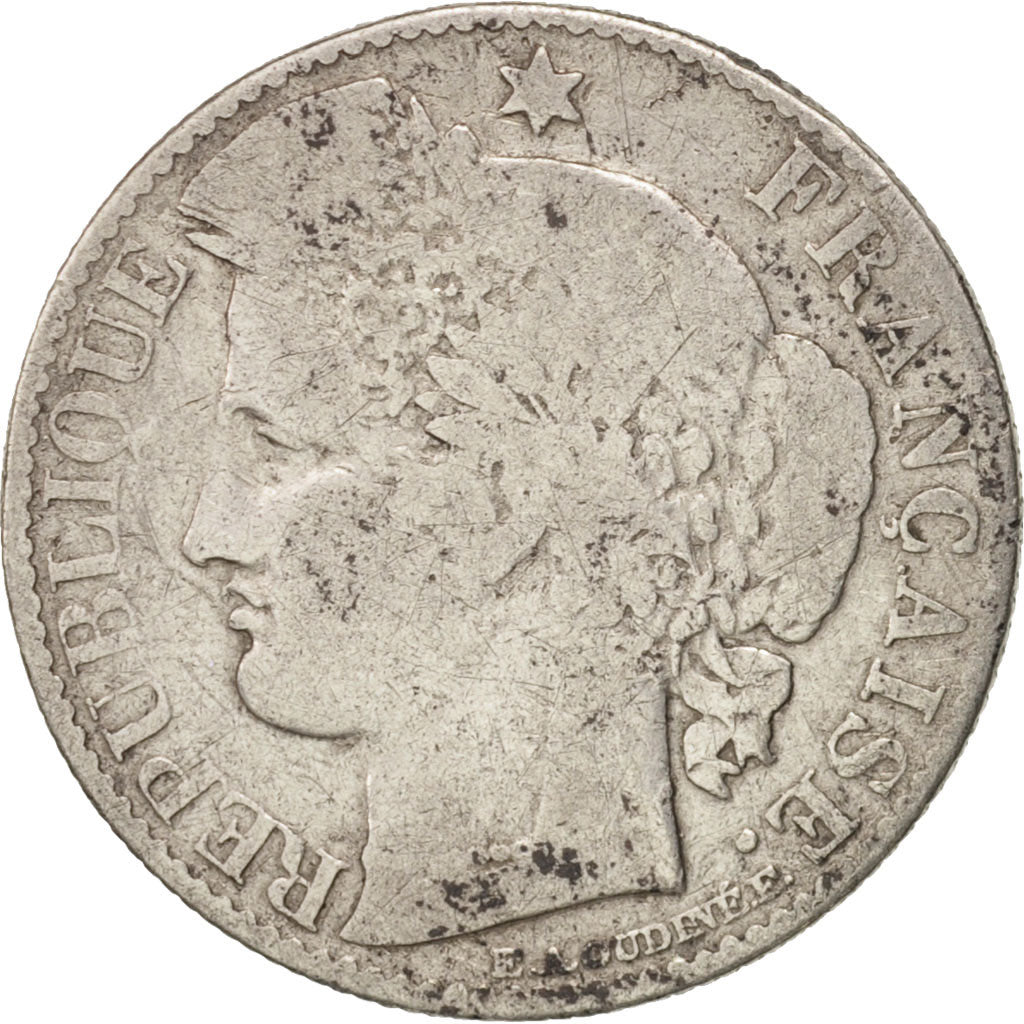 France, Cérès, 50 Centimes, 1888, Paris, VF(20-25), Silver, KM:834.1