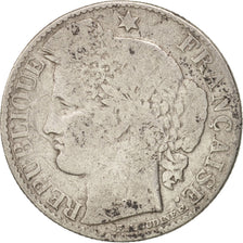 France, Cérès, 50 Centimes, 1888, Paris, VF(20-25), Silver, KM:834.1