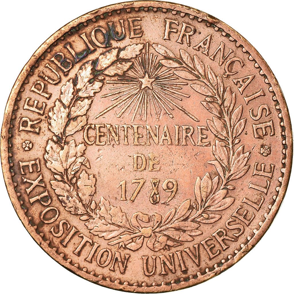 Francja, Medal, Exposition universelle de Paris, 1889, Barre, AU(50-53), Bronze