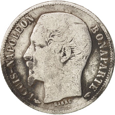 France, 50 Centimes, 1852, Paris, B+, Argent, KM:793, Gadoury:412