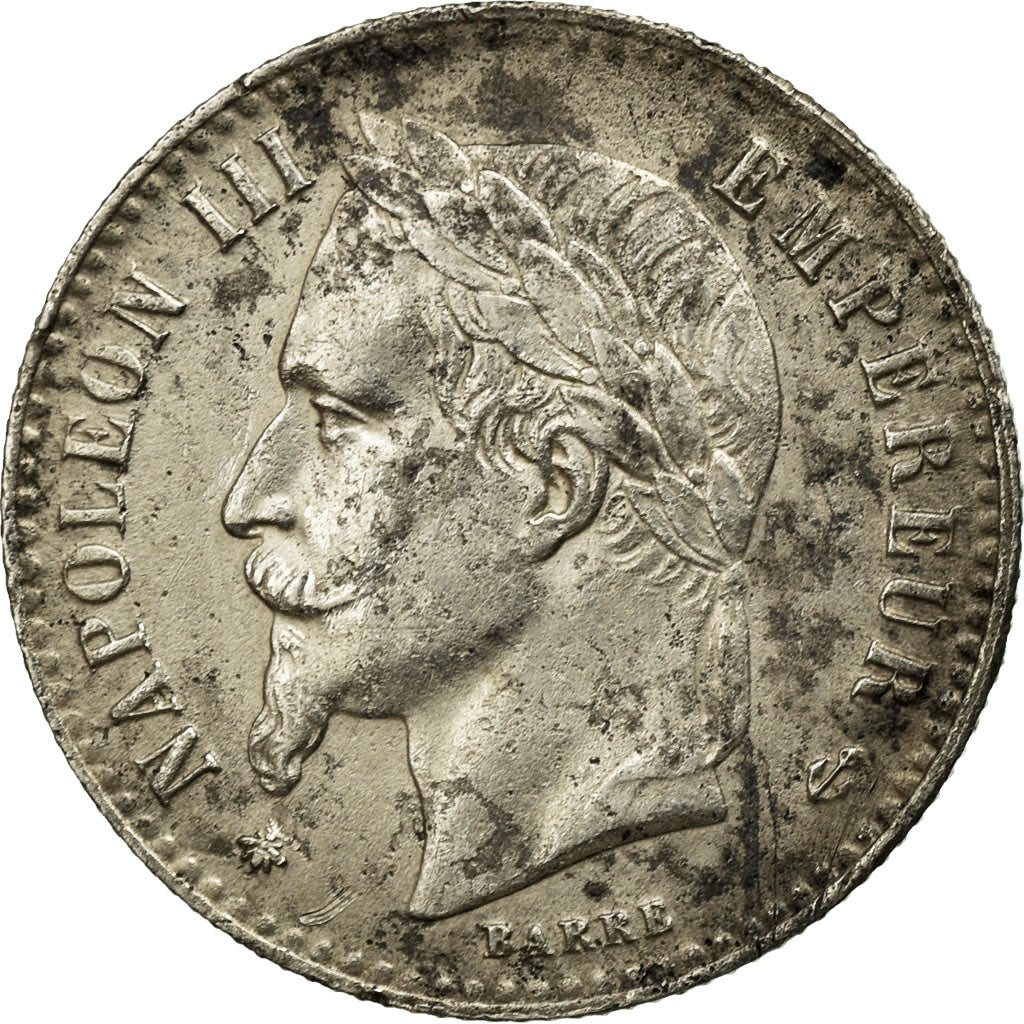 Coin, France, Napoleon III, Napoléon III, 50 Centimes, 1866, Paris, AU(50-53)