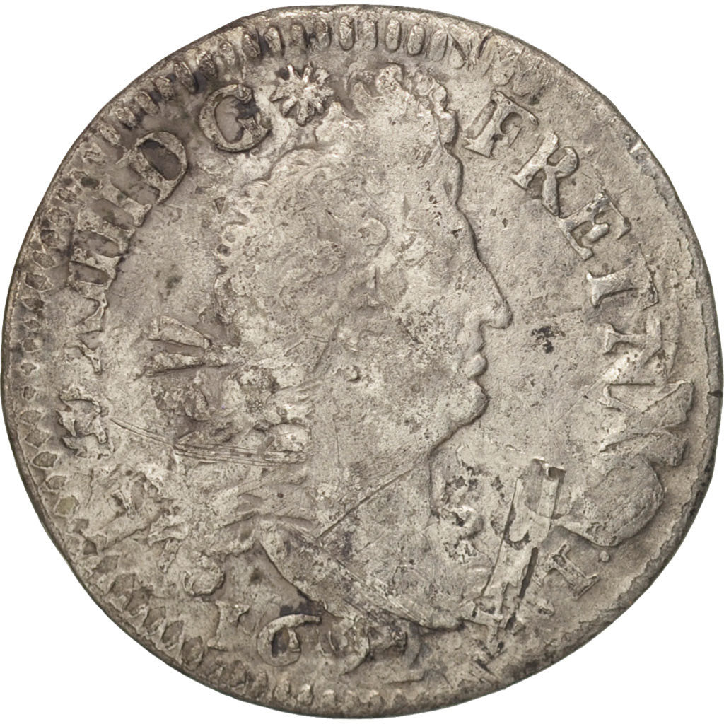 France, Louis XIV, 4 Sols aux 2 L, 1692, Paris, F(12-15), KM 281.1