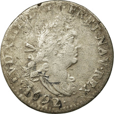 Coin, France, Louis XIV, 4 Sols aux 2 L, 4 Sols, 1692, Amiens, F(12-15), Silver