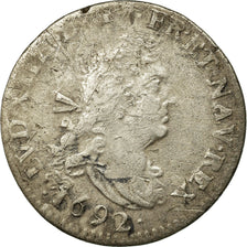 Monnaie, France, Louis XIV, 4 Sols aux 2 L, 4 Sols, 1692, Amiens, B+, Argent