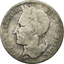 Moneda, Bélgica, Leopold I, 1/2 Franc, 1843, BC, Plata, KM:6