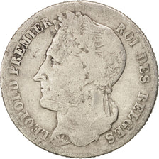 Bélgica, Leopold I, 1/2 Franc, 1834, BC, Plata, KM:6