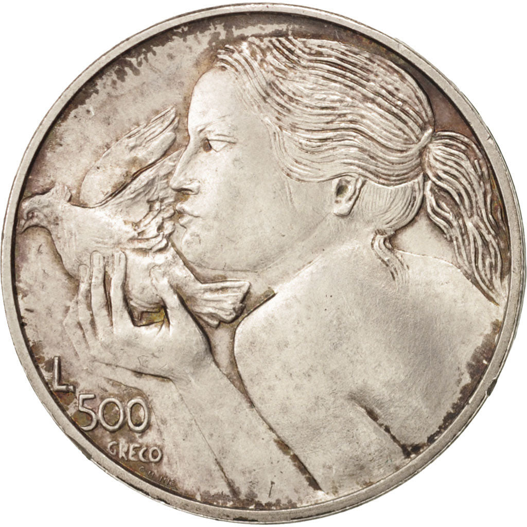 San Marino, 500 Lire, 1973, AU(55-58), Silver, KM:29