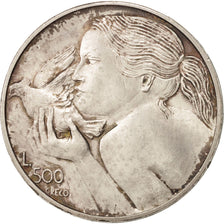 San Marino, 500 Lire, 1973, AU(55-58), Silver, KM:29