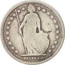 Switzerland, Franc, 1875, Bern, F(12-15), Silver, KM:24