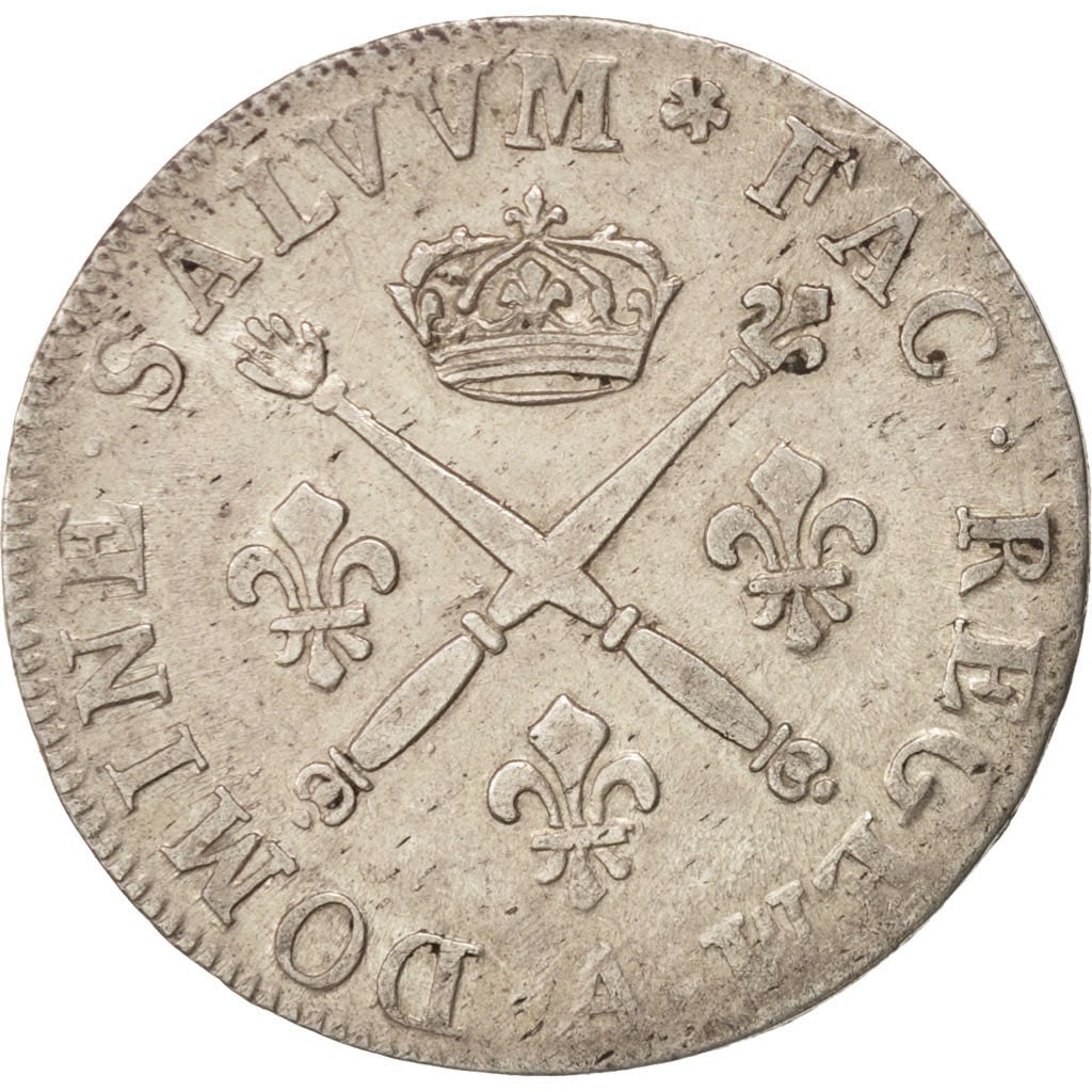 Frankreich, Louis XIV, 20 Sols aux insignes, 1/4 Ecu, 1707, Paris, VZ, Silber