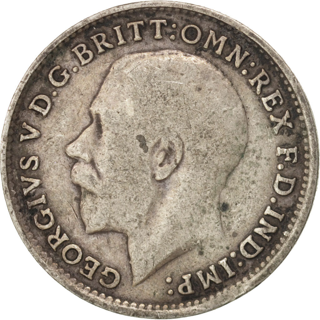 Great Britain, George V, 3 Pence, 1914, EF(40-45), Silver, KM:813
