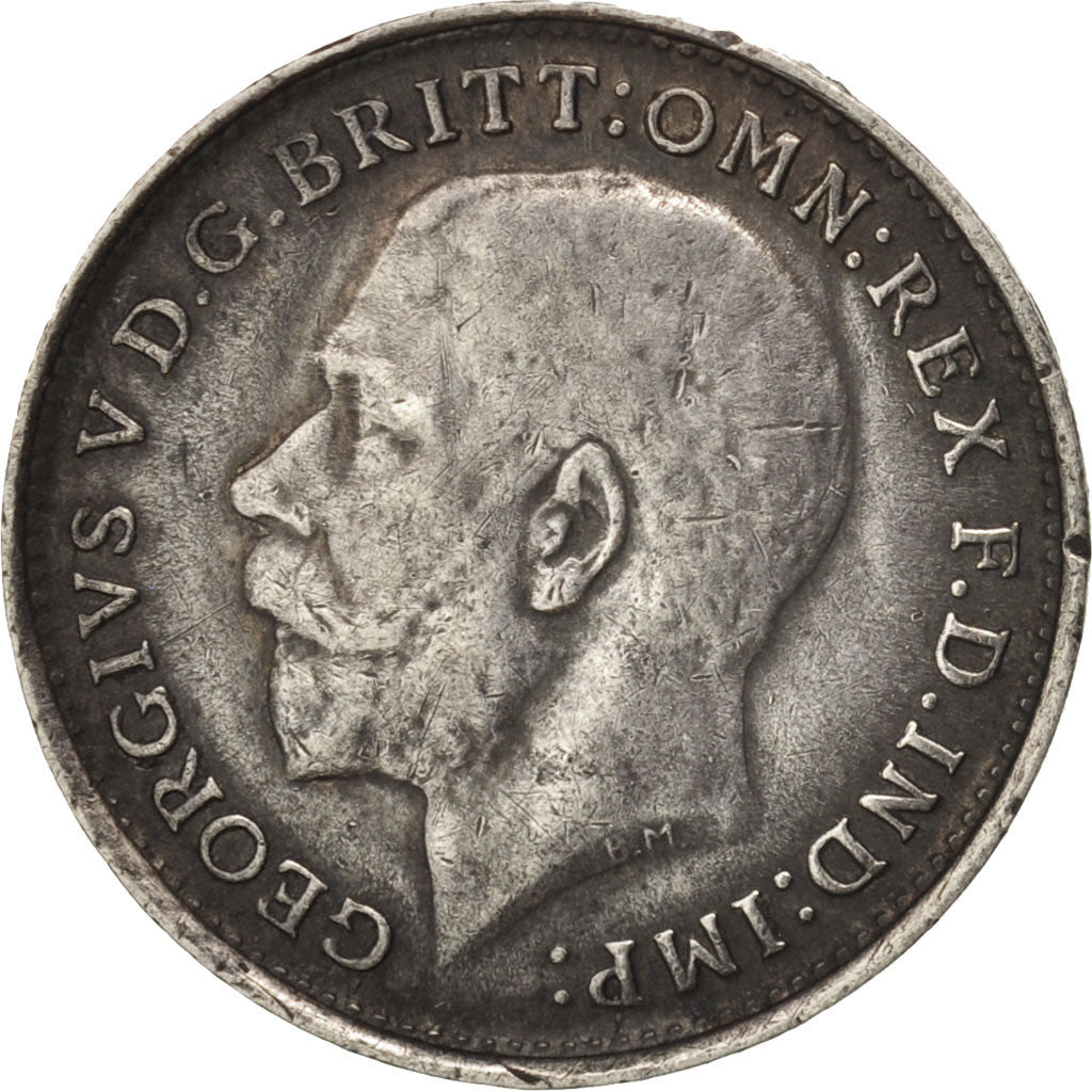 Great Britain, George V, 3 Pence, 1915, EF(40-45), Silver, KM:813
