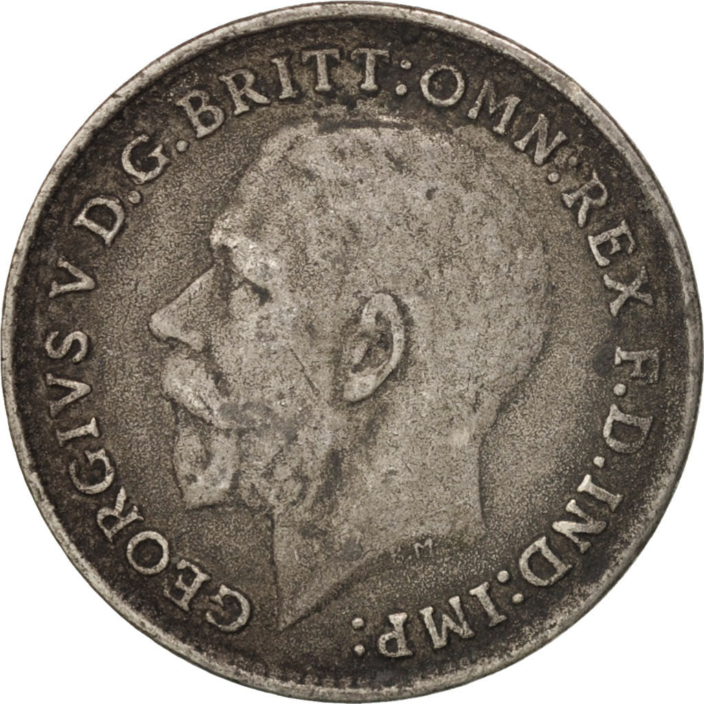 Great Britain, George V, 3 Pence, 1916, EF(40-45), Silver, KM:813
