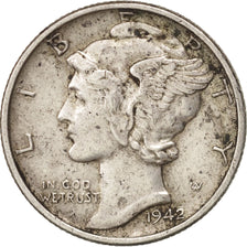 Moneta, Stati Uniti, Mercury Dime, Dime, 1942, U.S. Mint, Philadelphia, BB+