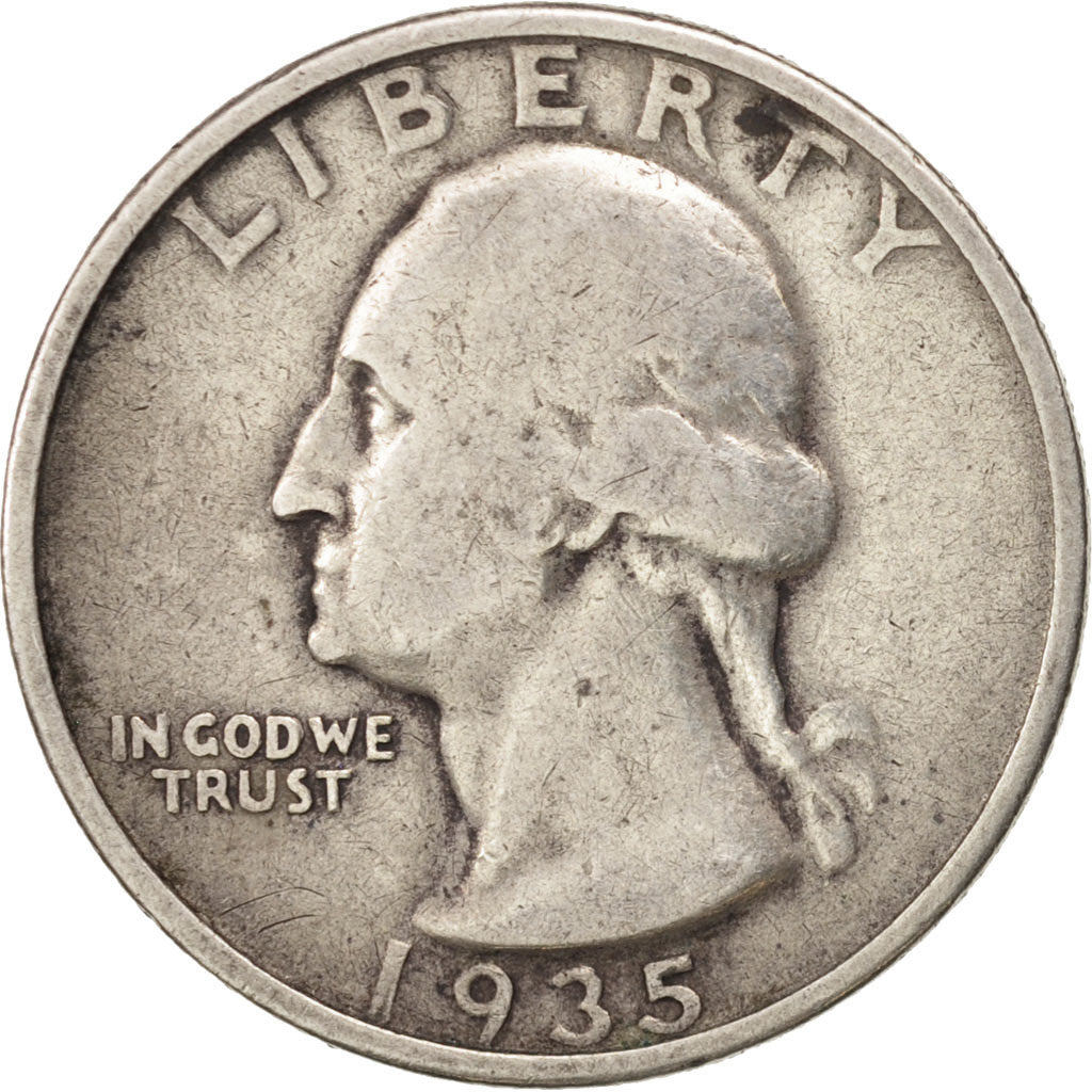 United States, Washington Quarter, 1935, Philadelphia, KM 164