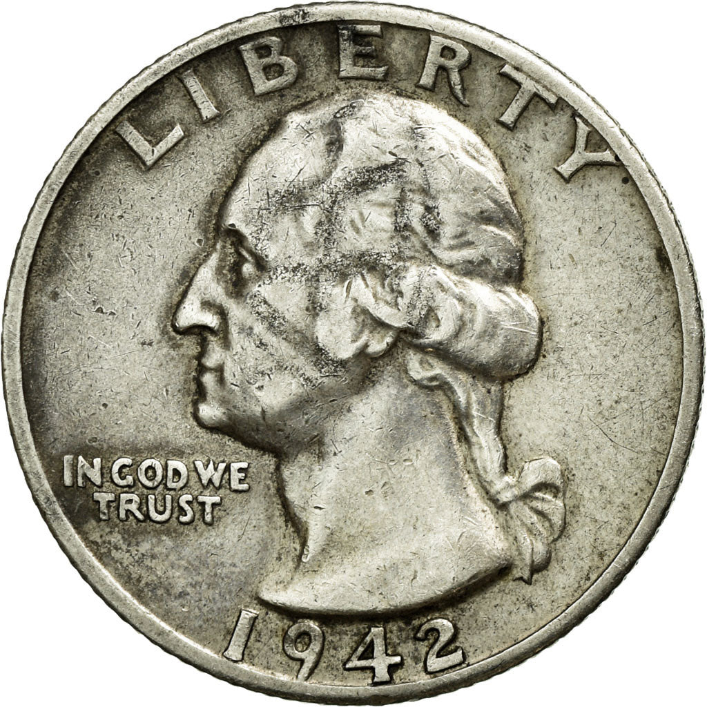 Coin, United States, Washington Quarter, Quarter, 1942, U.S. Mint, San