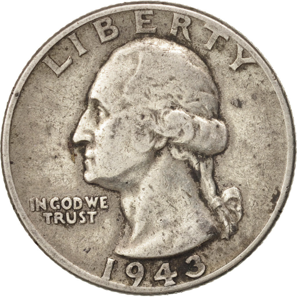 United States, Washington Quarter, 1943, Philadelphia, KM 164